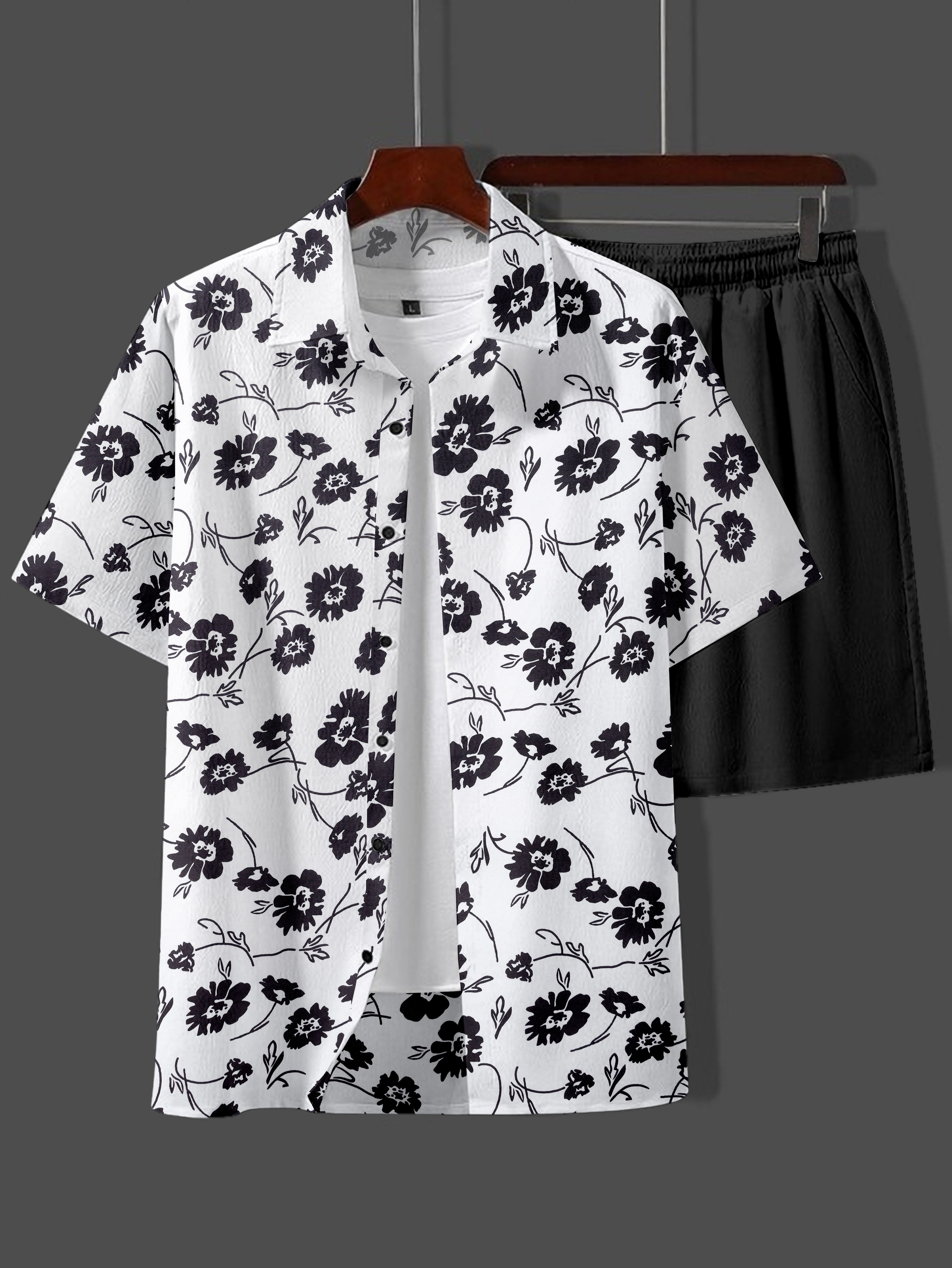 Premium Men’s Lycra Night Suit – Comfortable Shirt & Shorts Set