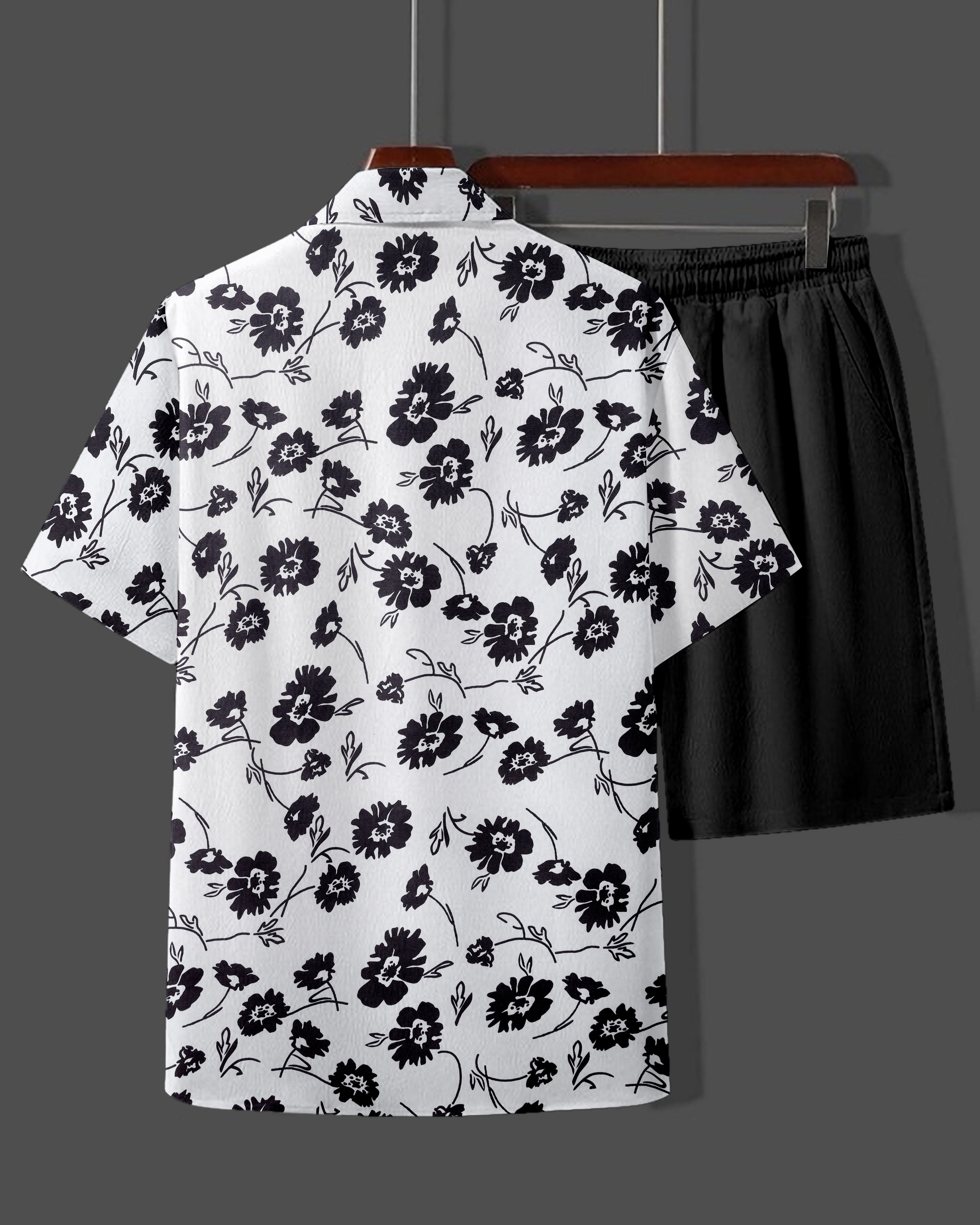 Premium Men’s Lycra Night Suit – Comfortable Shirt & Shorts Set