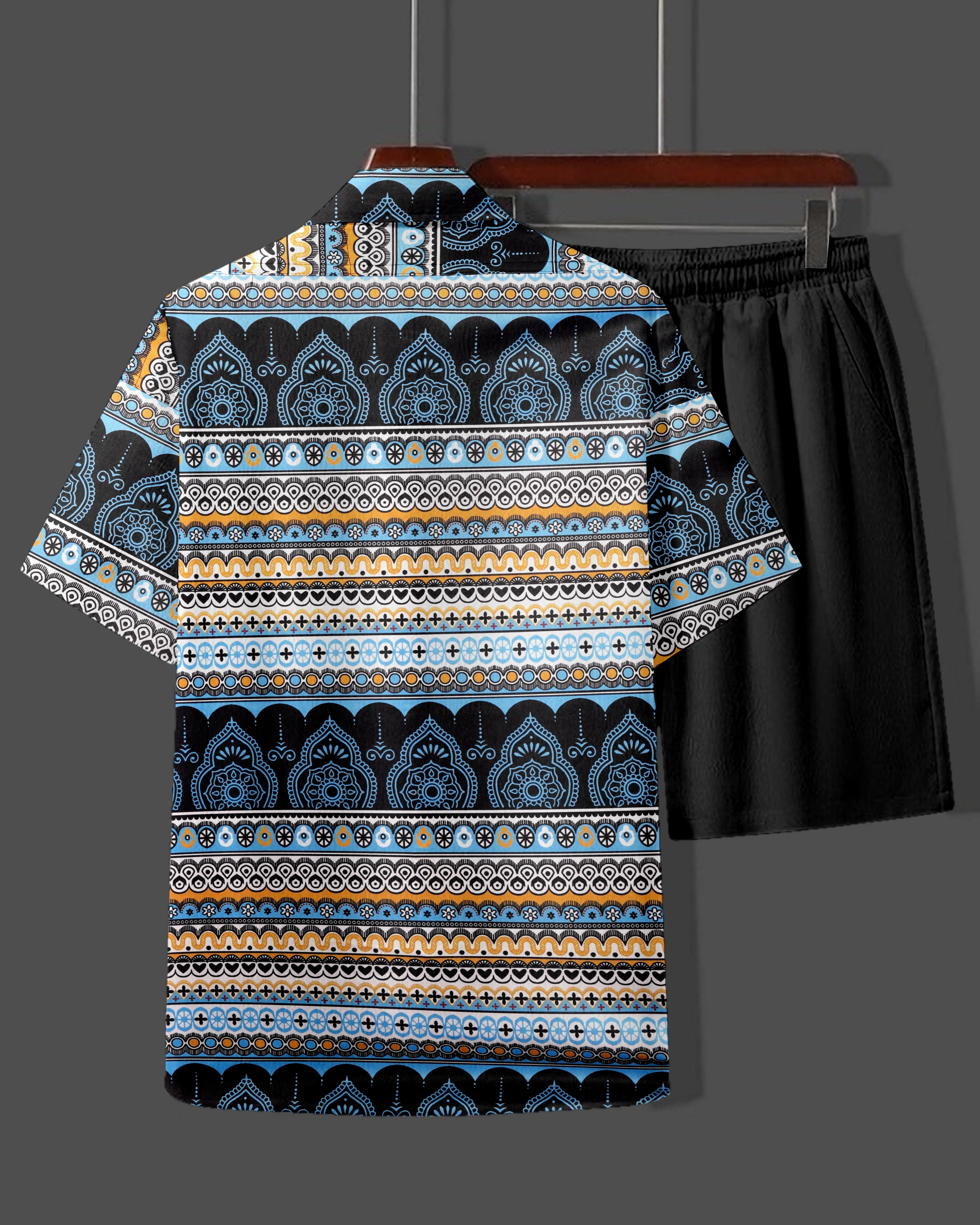 Premium Men’s Lycra Night Suit – Comfortable Shirt & Shorts Set