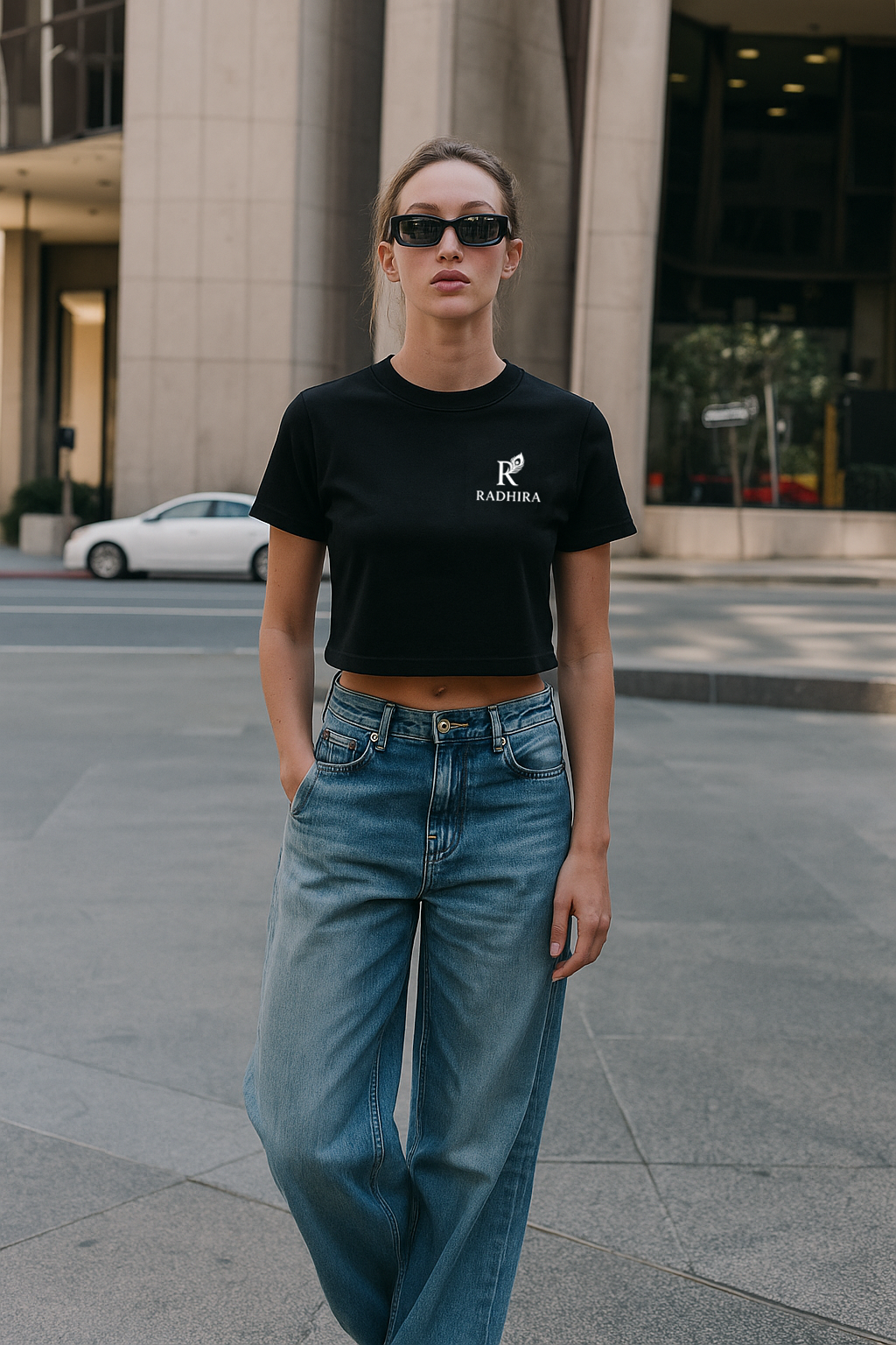 Classic Crop Tops for Women-Black