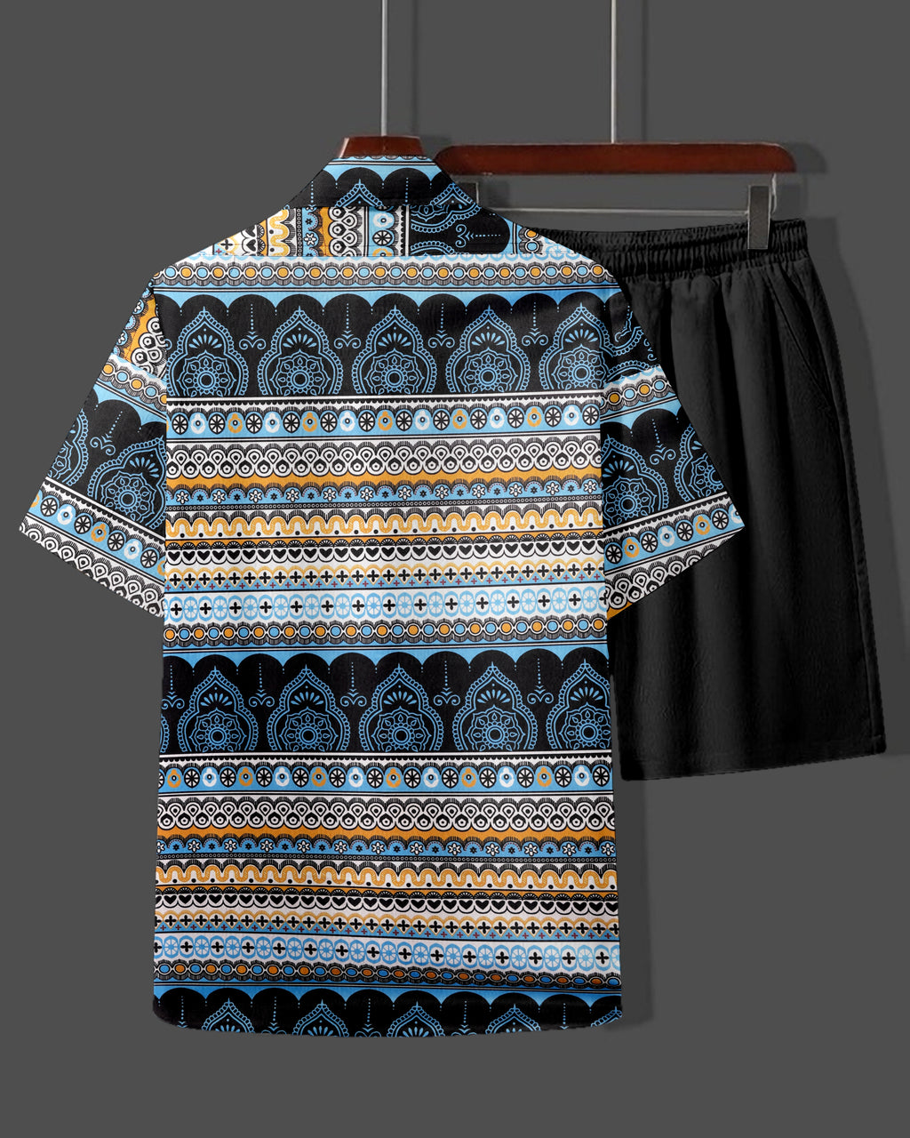 Premium Men’s Lycra Night Suit – Comfortable Shirt & Shorts Set