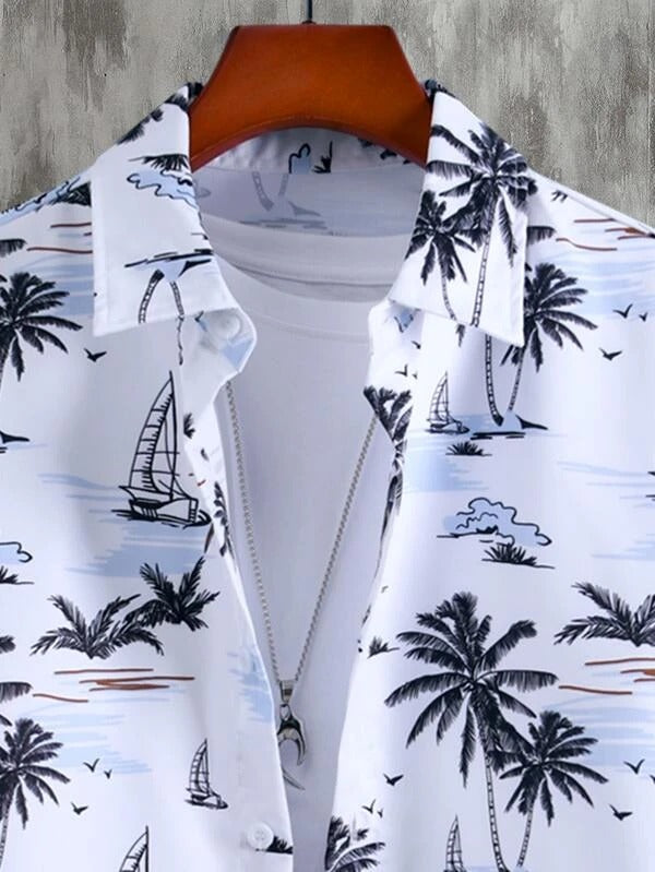 Premium Men’s Lycra Night Suit – Comfortable Shirt & Shorts Set