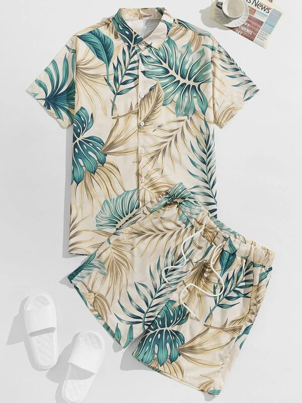 Premium Men’s Lycra Night Suit – Comfortable Shirt & Shorts Set