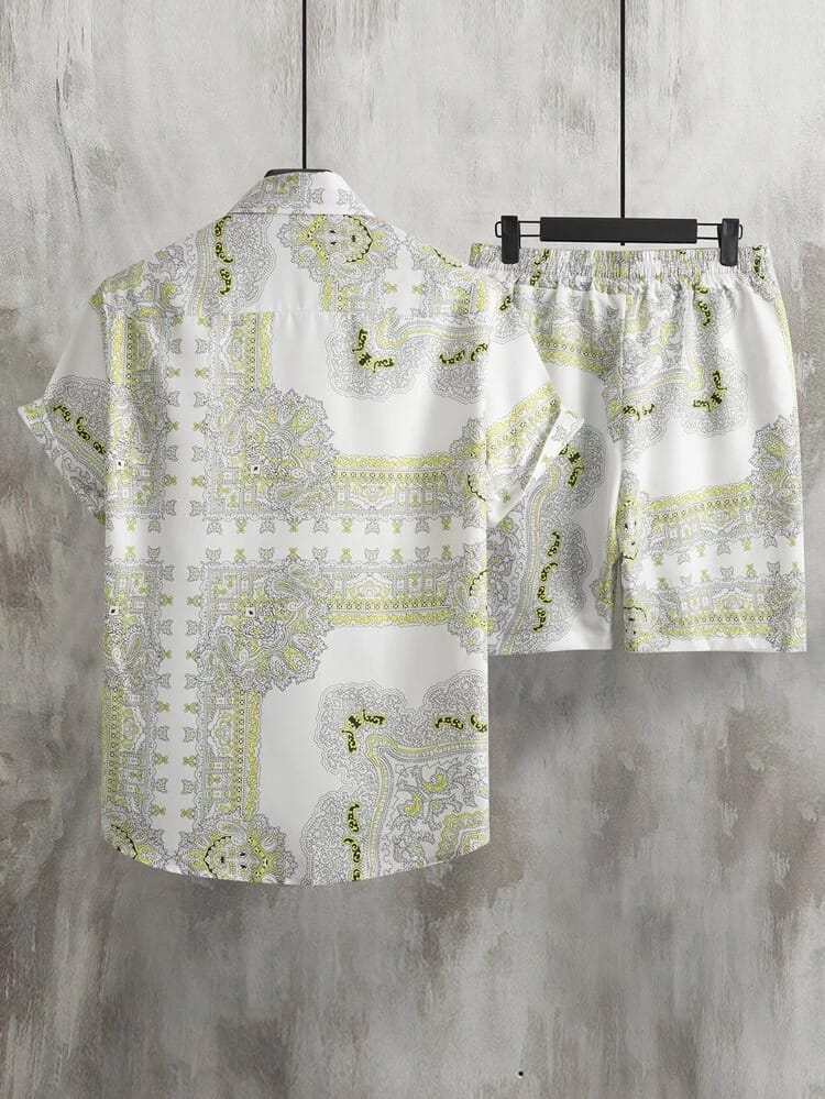 Premium Men’s Lycra Night Suit – Comfortable Shirt & Shorts Set