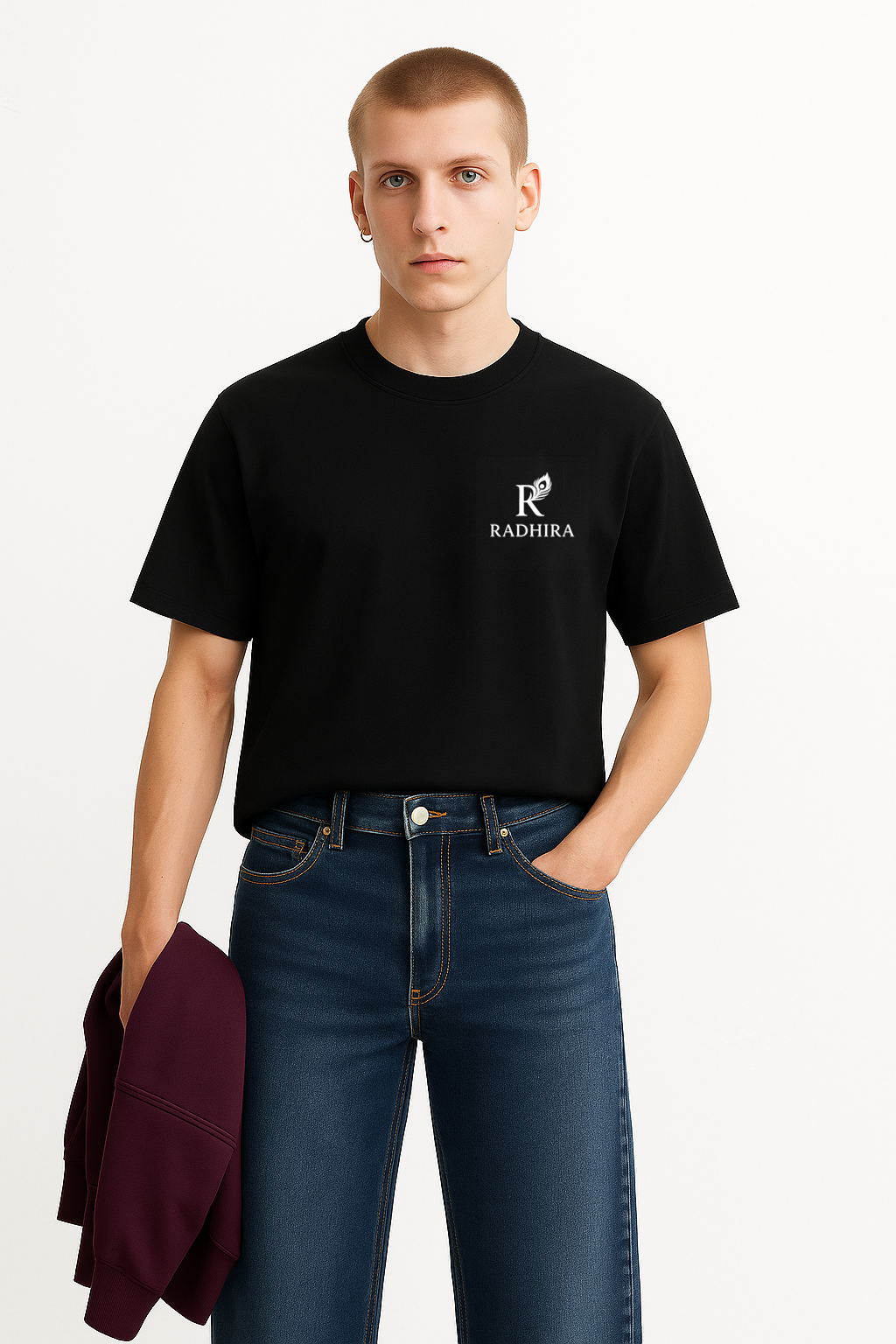 Oversized Classic  Black T-Shirt – Logo Edition